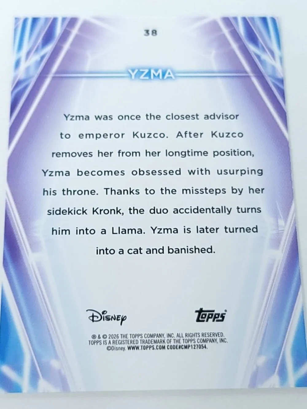 Yzma Topps 2026 Disney Neon Holo Parallel Refractor Limited 179/199 - Picture 4 of 4